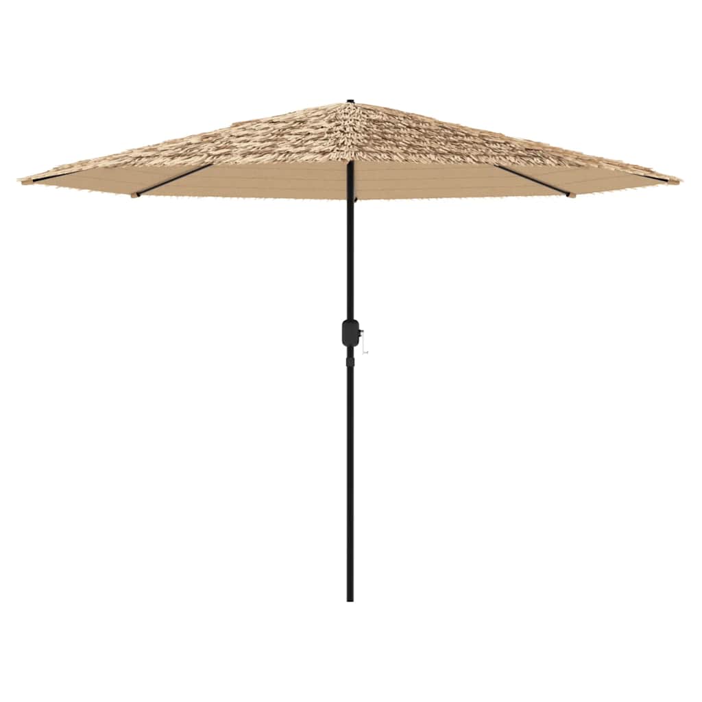 vidaXL Garden Parasol with Steel Pole Brown 324x324x247 cm 4