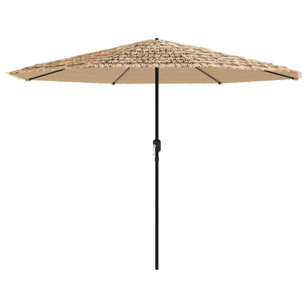 vidaXL Garden Parasol with Steel Pole Brown 388x388x248 cm 3