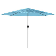vidaXL Garden Parasol with Steel Pole Blue 388x388x248 cm 4