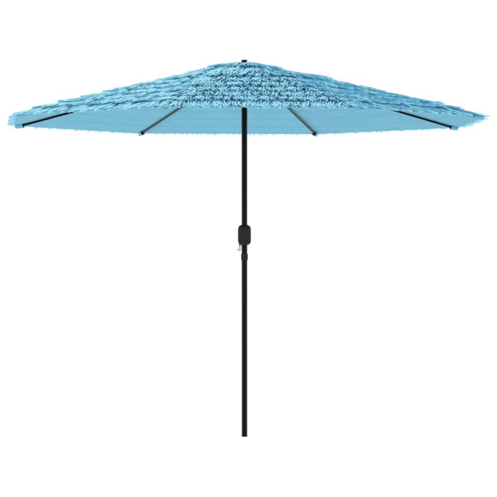 vidaXL Garden Parasol with Steel Pole Blue 388x388x248 cm 5