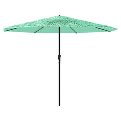 vidaXL Garden Parasol with Steel Pole Green 388x388x248 cm 2