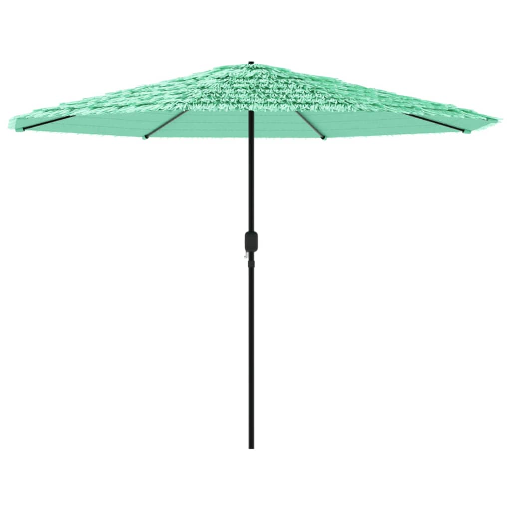 vidaXL Garden Parasol with Steel Pole Green 388x388x248 cm 5