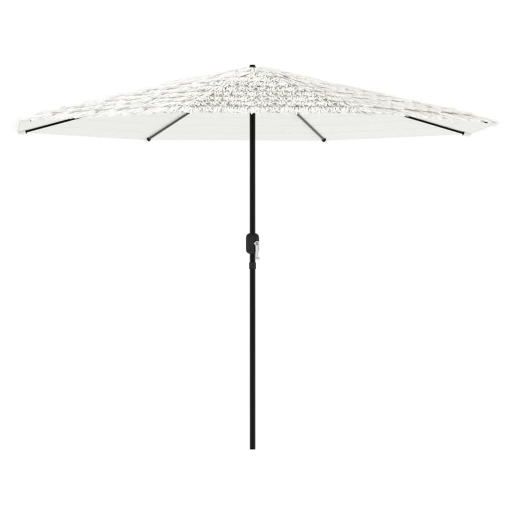 vidaXL Garden Parasol with Steel Pole White 388x388x248 cm 2