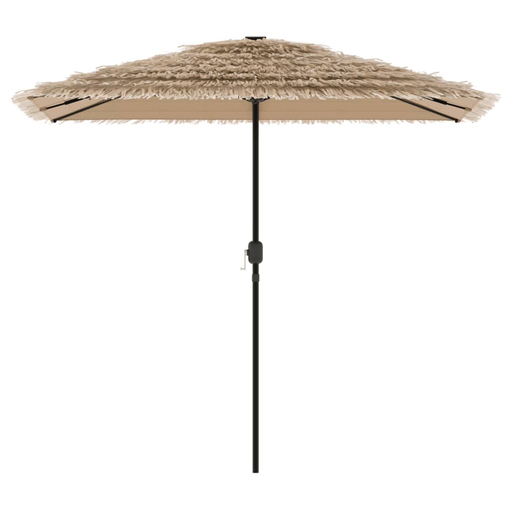 vidaXL Garden Parasol with LEDs and Steel Pole Brown 248x248x248 cm 6