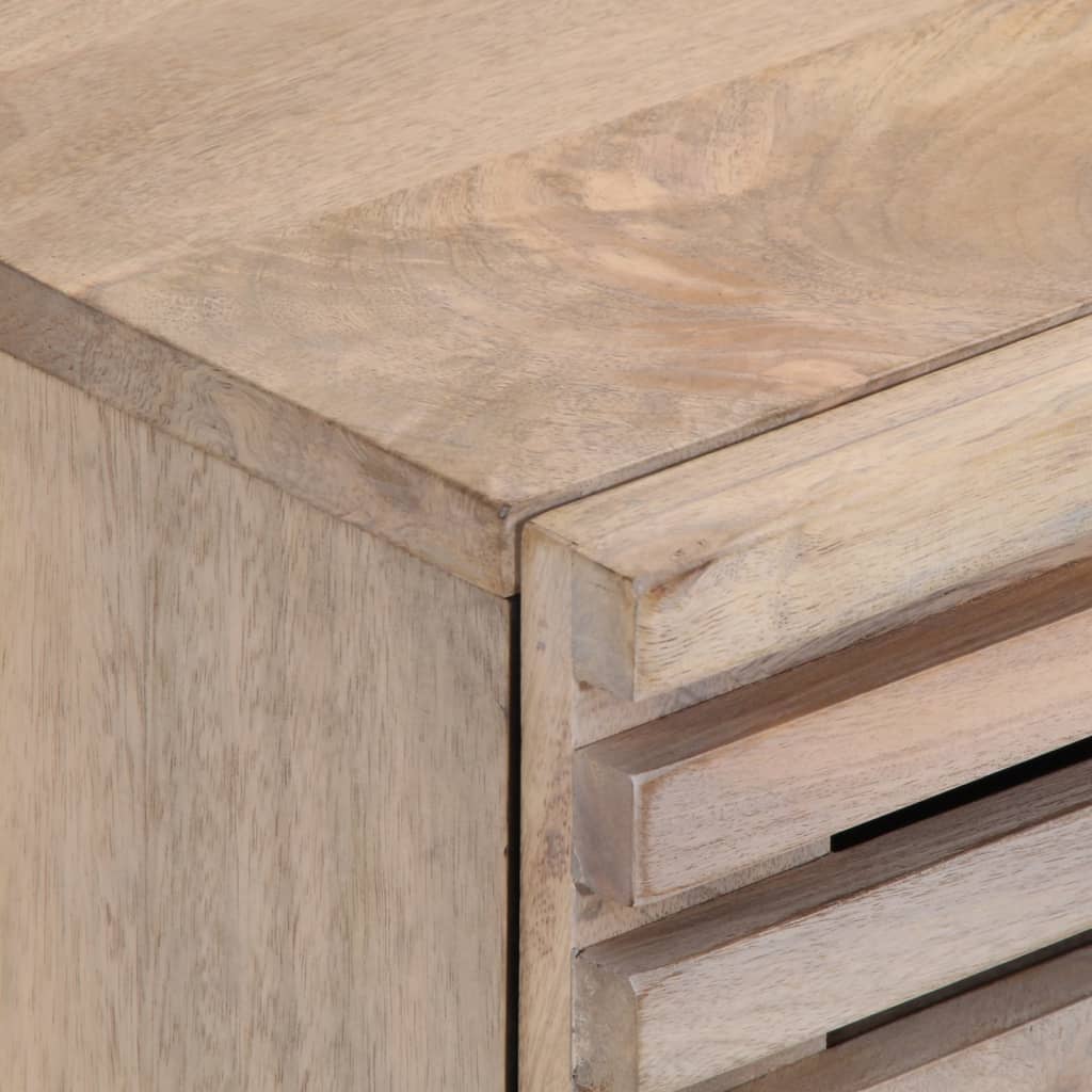 vidaXL Bedside Cabinet 40x34x46 cm Solid Wood Bleached Mango 6