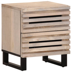 vidaXL Bedside Cabinets 2 pcs 40x34x46 cm Solid Wood Bleached Mango 2