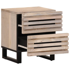 vidaXL Bedside Cabinets 2 pcs 40x34x46 cm Solid Wood Bleached Mango 3