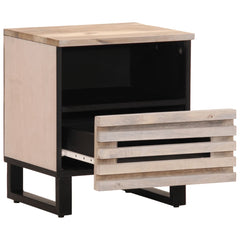 vidaXL Bedside Cabinet 40x33x46 cm Solid Wood Bleached Mango 2
