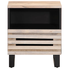 vidaXL Bedside Cabinet 40x33x46 cm Solid Wood Bleached Mango 3