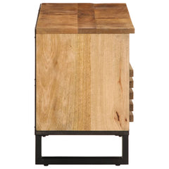 vidaXL TV Cabinet 100x34x46 cm Solid Wood Rough Mango 4