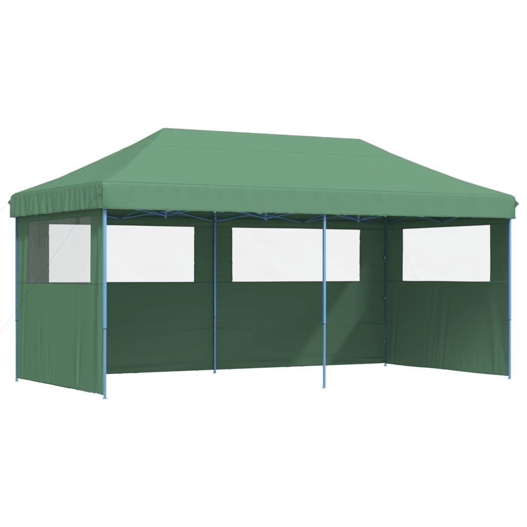 Foldable Party Tent Pop-Up No with 3 Sidewalls Green