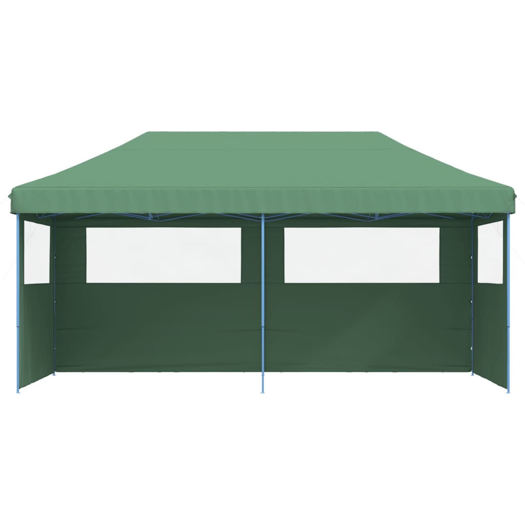 Foldable Party Tent Pop-Up No with 3 Sidewalls Green