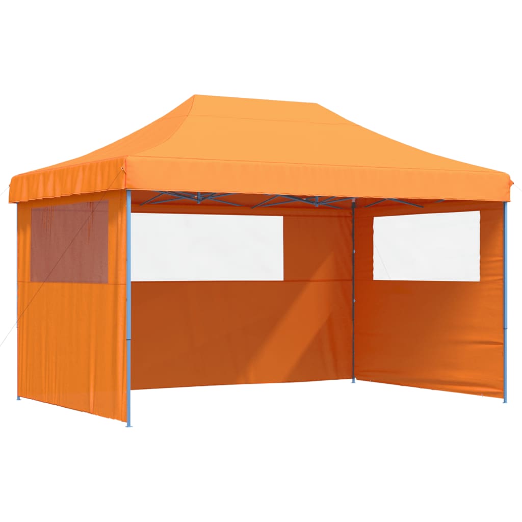 Foldable Party Tent Pop-Up No with 3 Sidewalls Orange