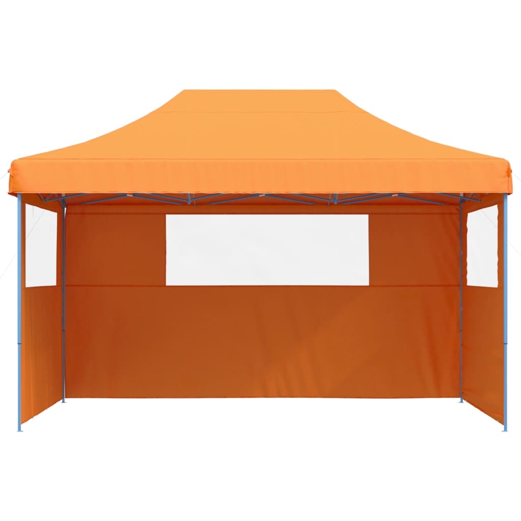 Foldable Party Tent Pop-Up No with 3 Sidewalls Orange