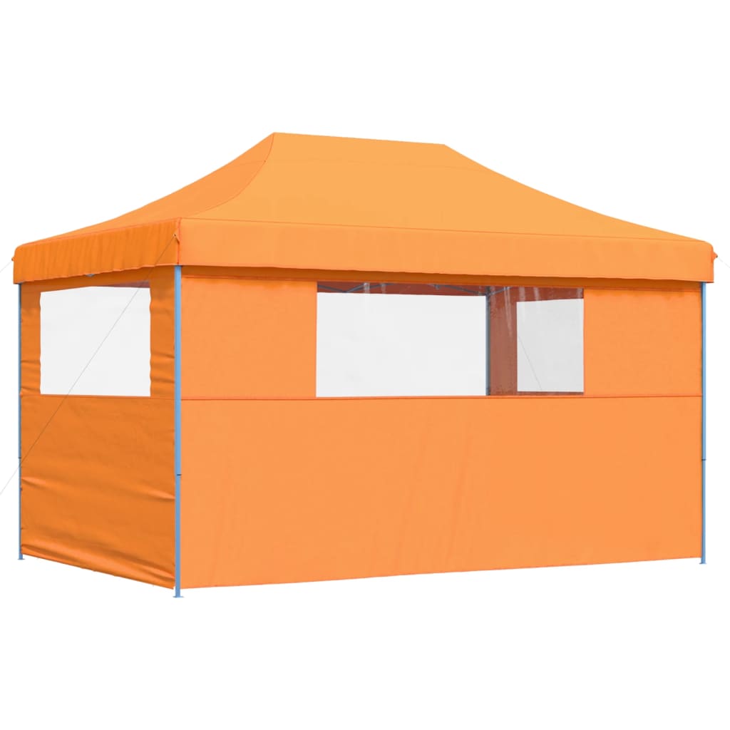 Foldable Party Tent Pop-Up No with 3 Sidewalls Orange