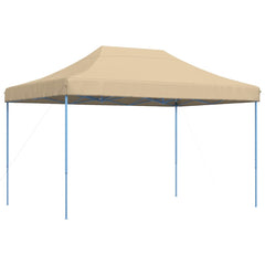 Foldable Party Tent Pop-Up 410x279x315 cm No without Sidewall Beige