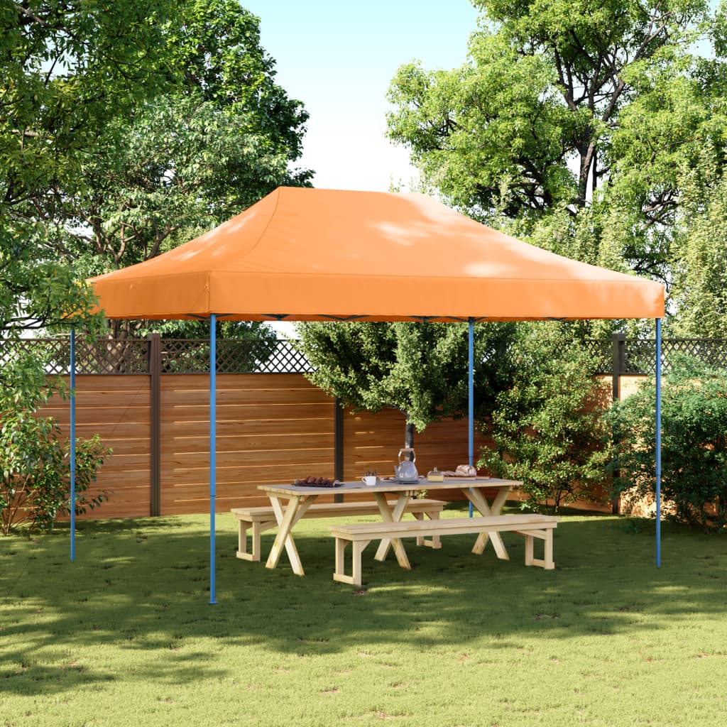 Foldable Party Tent Pop-Up 410x279x315 cm No without Sidewall Orange