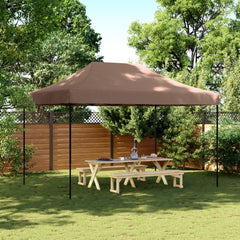 Foldable Party Tent Pop-Up 410x279x315 cm No without Sidewall Brown