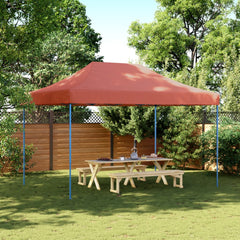 Foldable Party Tent Pop-Up 410x279x315 cm No without Sidewall Terracotta
