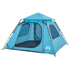 vidaXL Camping Tent Dome 4-Person Blue Quick Release 4