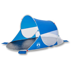 vidaXL Beach Tent Azure Blue Pop-up Waterproof 4