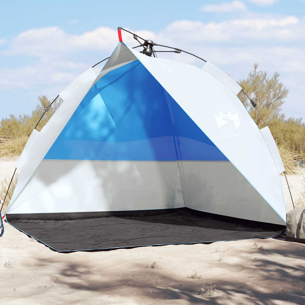 vidaXL Beach Tent Azure Blue Quick Release Waterproof 1