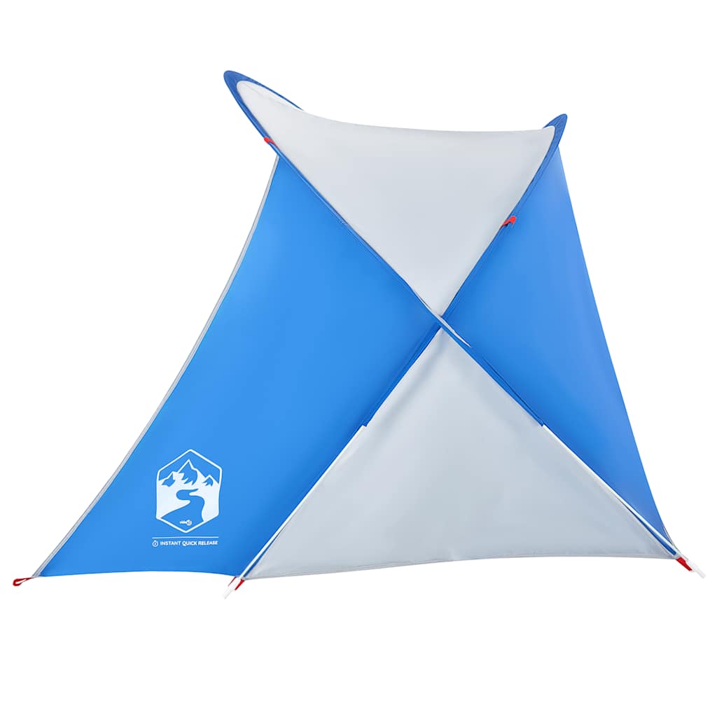vidaXL Beach Tent 2-Person Azure Blue Pop-up Waterproof 6