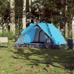 vidaXL Camping Tent Dome 3-Person Blue Quick Release 3
