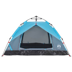 vidaXL Camping Tent Dome 3-Person Blue Quick Release 6