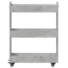 vidaXL Cabinet with Wheels Concerte Grey 60x22x79 cm Engineered Wood 5
