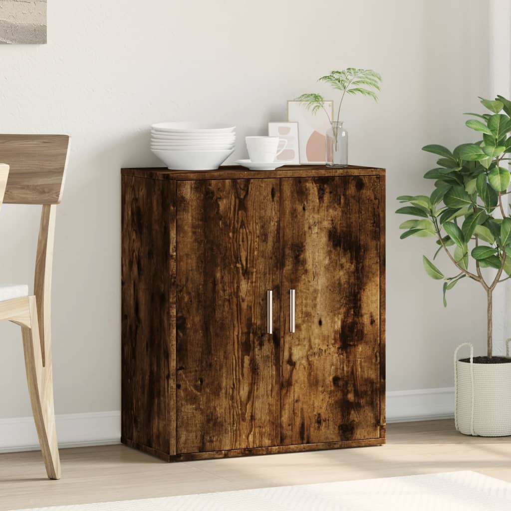 vidaXL Sideboard Smoked Oak 60x31x70 cm Engineered Wood 3