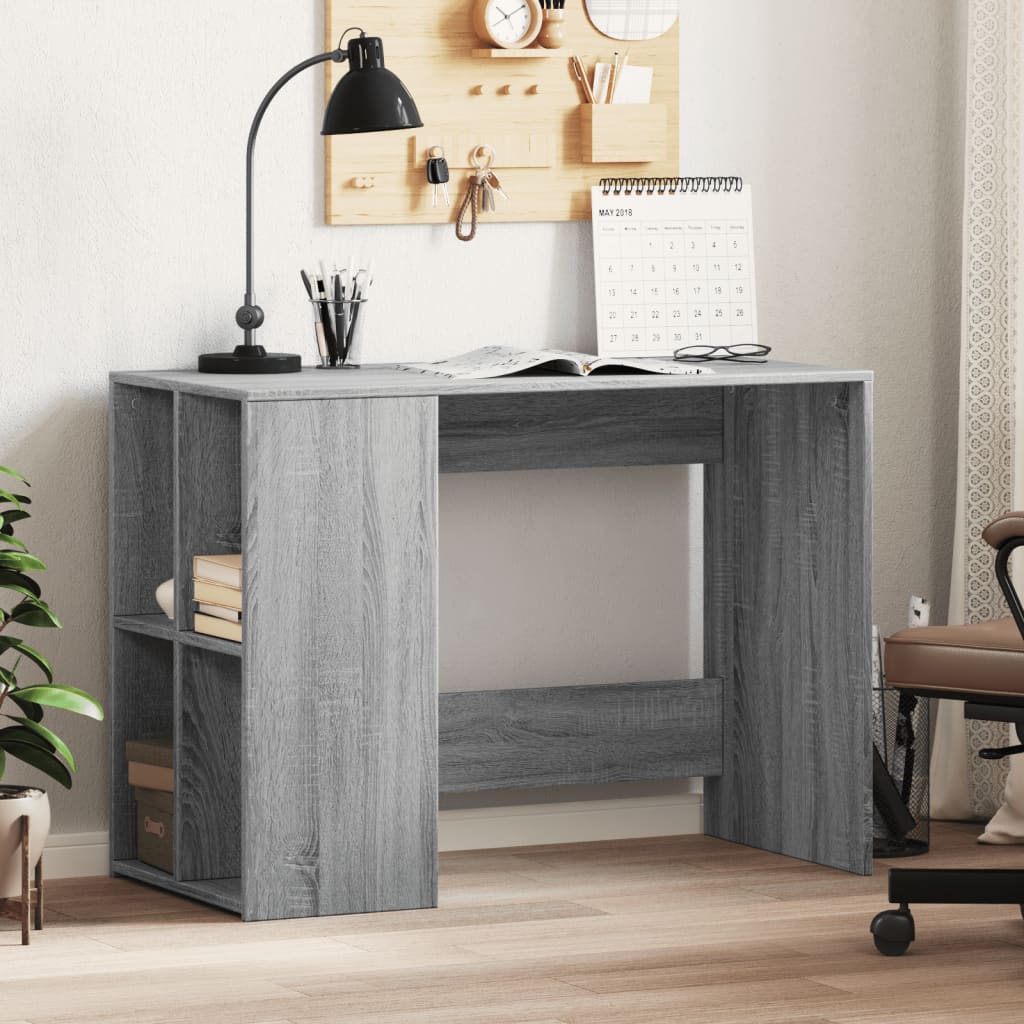 Desk 102x50x75 cm Engineered Wood Grey sonoma