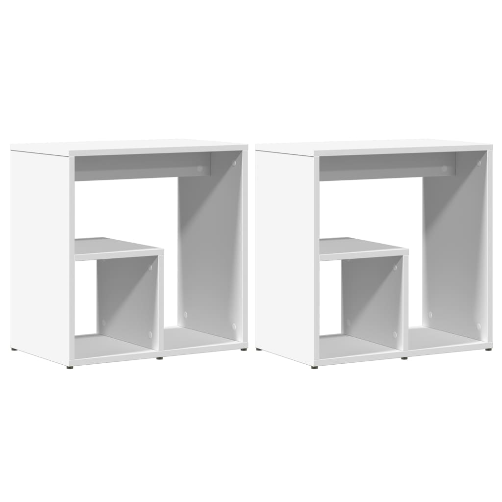 vidaXL Side Tables 2 pcs White 50x30x50 cm Engineered Wood 2