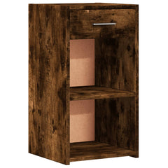 vidaXL Bedside Cabinet Smoked Oak 35x34x65 cm Engineered Wood 2