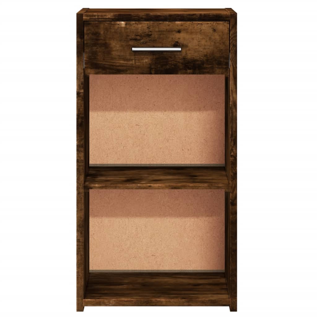 vidaXL Bedside Cabinet Smoked Oak 35x34x65 cm Engineered Wood 5