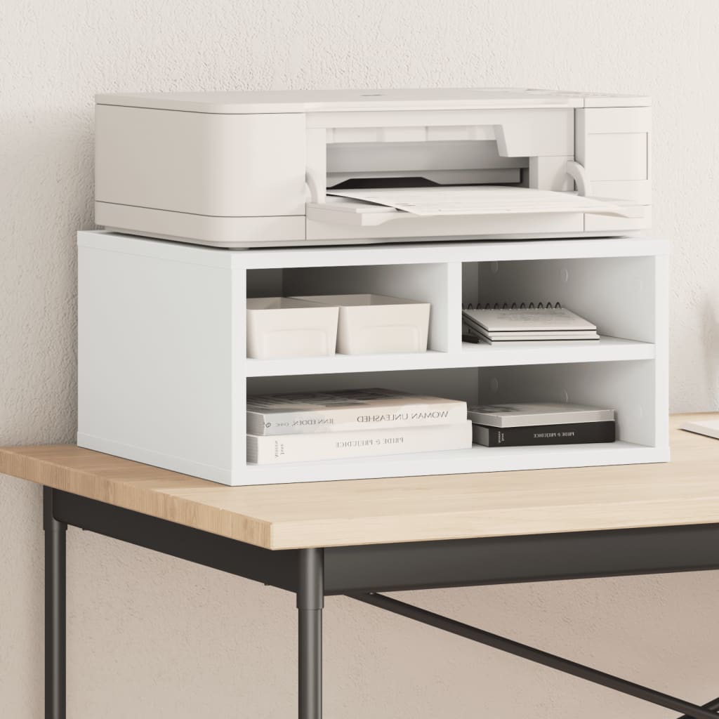 vidaXL Printer Stand White 49x40x22,5 cm Engineered Wood 1