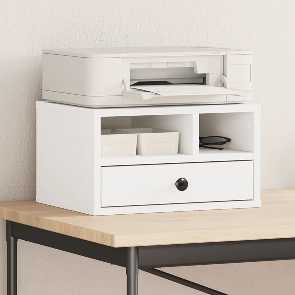 vidaXL Printer Stand White 40x32x22,5 cm Engineered Wood 1