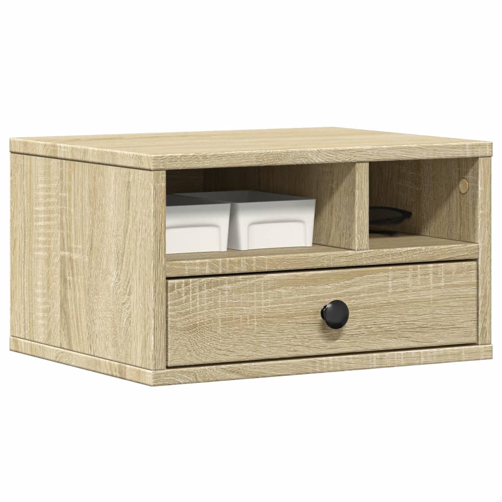 vidaXL Printer Stand Sonoma Oak 40x32x22,5 cm Engineered Wood 4