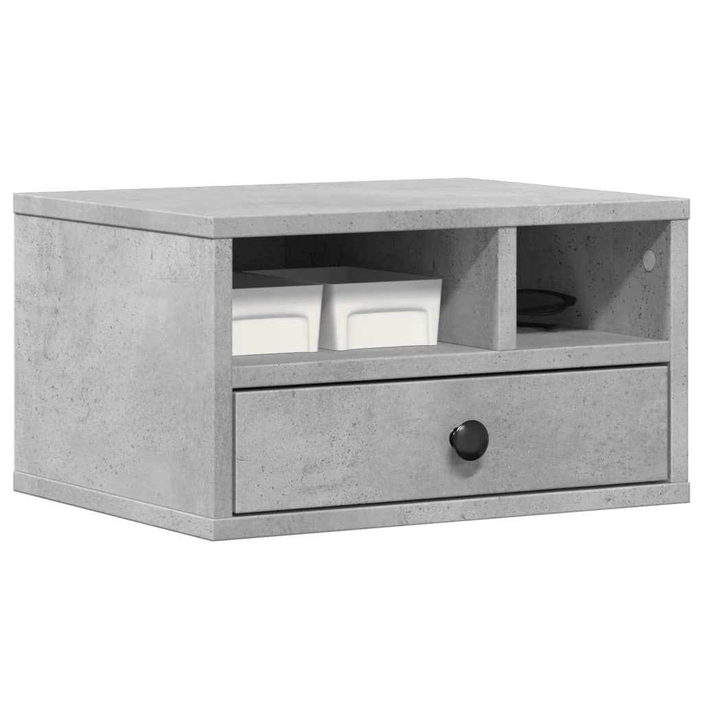 vidaXL Printer Stand Concrete Grey 40x32x22,5 cm Engineered Wood 4