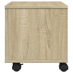 vidaXL Printer Stand with Wheels Sonoma Oak 41x32x34,5 cm 6