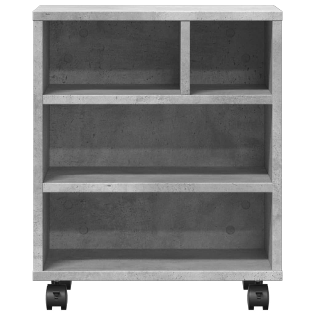 vidaXL Printer Stand with Wheels Concrete Grey 41x32x48 cm 5