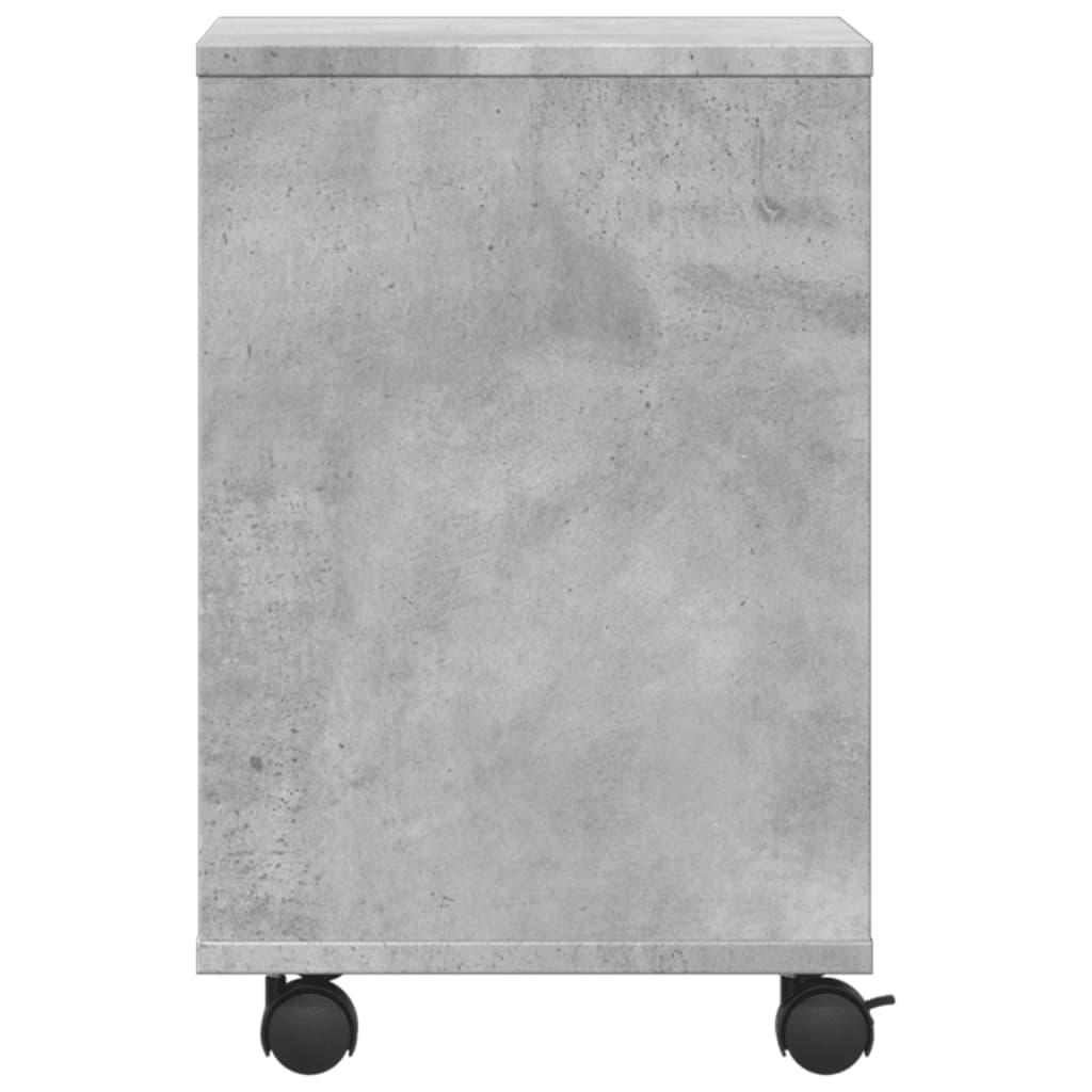 vidaXL Printer Stand with Wheels Concrete Grey 41x32x48 cm 6