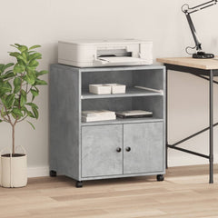 Printer Stand with Wheels 60x48x74 cm Concrete grey