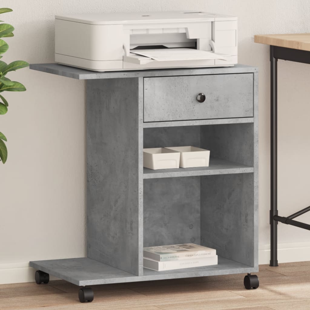 vidaXL Printer Stand with Wheels 60x40x68.5 cm