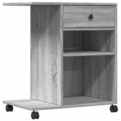 Printer Stand with Wheels 60x40x68,5 cm Grey sonoma