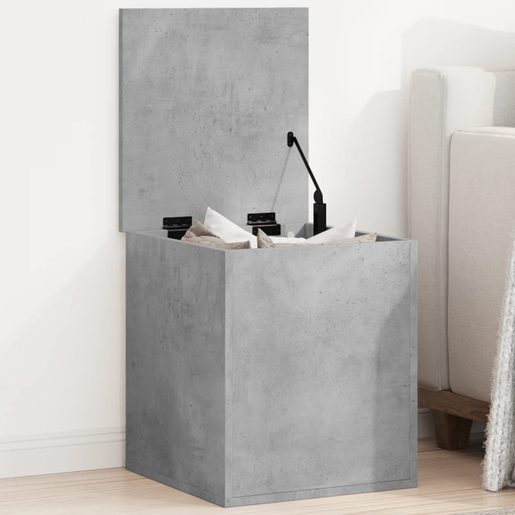 vidaXL Storage Box Concrete Grey 40x42x46 cm Engineered Wood 1