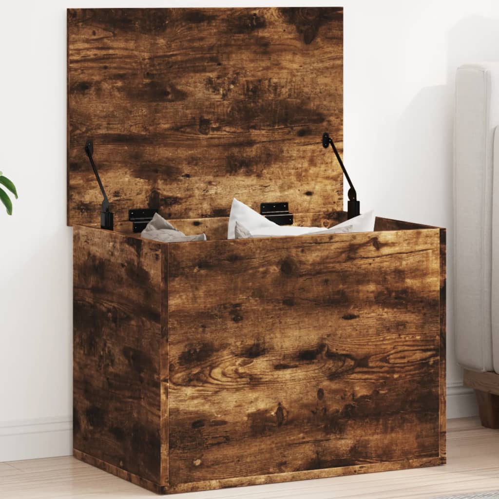 vidaXL Storage Box Smoked Oak 60x42x46 cm Engineered Wood 1
