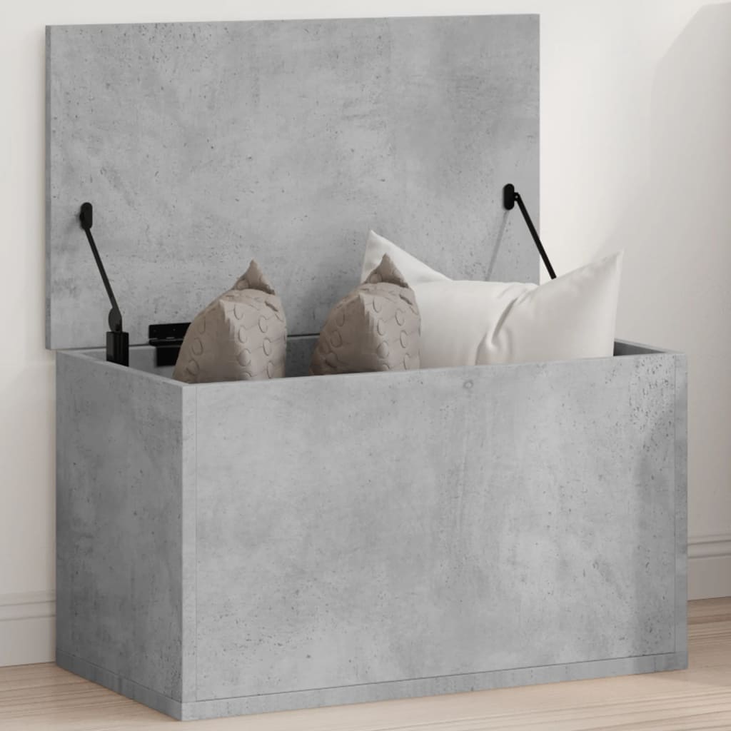 vidaXL Storage Box Concrete Grey 60x35x35 cm Engineered Wood 3