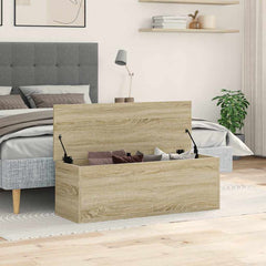 Storage Box 102x35x35 cm Engineered Wood Sonoma oak