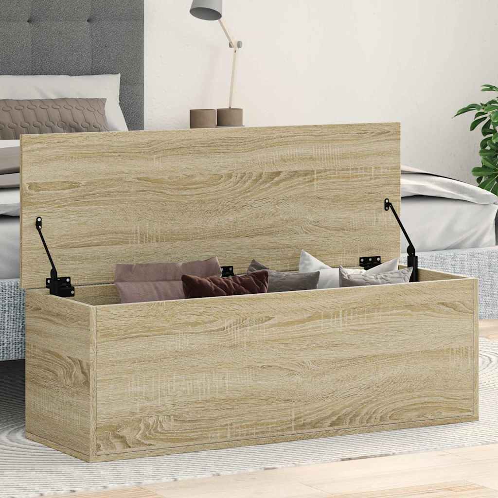Storage Box 102x35x35 cm Engineered Wood Sonoma oak
